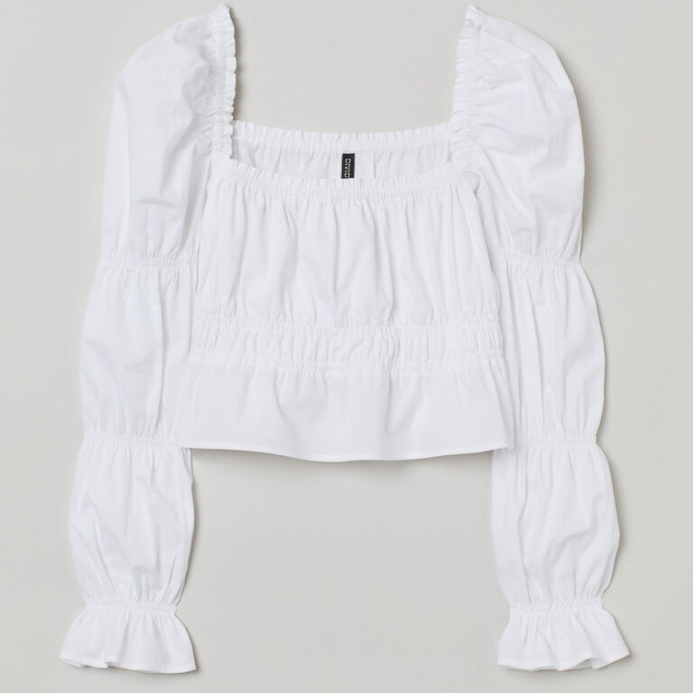 H&M cropped puff sleeve top